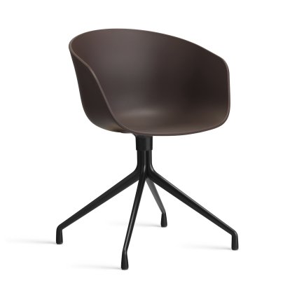 Chaise pivotante About A Chair AAC 20, Raisin 2.0, Aluminium thermolaqué noir 