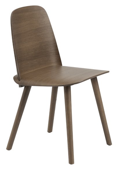 Chaise Nerd, Chêne teinté marron foncé