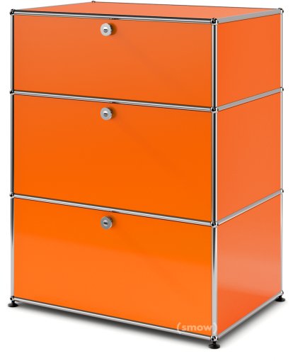 Commode USM Haller avec 3 tiroirs, H 95 + 4 x L 58 x P 50 cm, Orange pur RAL 2004