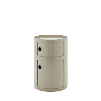 Componibili Big conteneur, 2 tiroirs, Gris pigeon, Sans roulettes