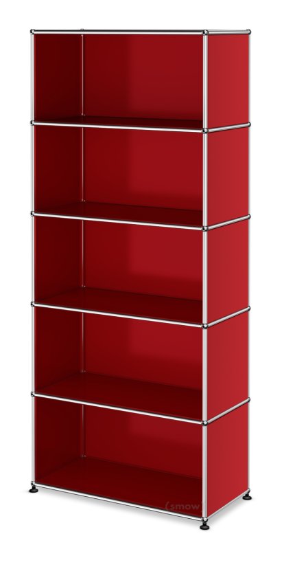 Étagère à dossiers USM Haller ouverte, Rouge rubis USM