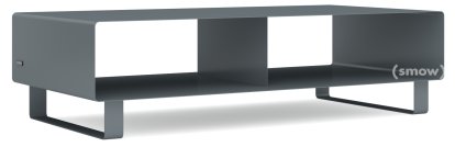 Meuble TV R 200, Monochrome, Gris basalte (RAL 7012), Piétement luge laqué de la même couleur que l'extérieur