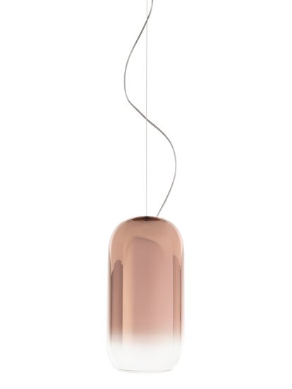 Suspension Gople Mini, Noir/cuivre