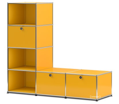 Étagère-banc USM Haller Type 1, Jaune or RAL 1004