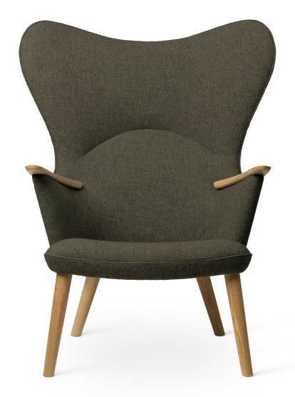 Chaise CH78 Mama Bear , Fiord - vert , Chêne huilé, Sans coussin pour la nuque