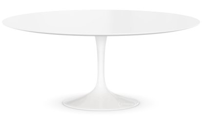 Table basse ronde Saarinen, Grand (H 38/39cm, ø 91 cm), Blanc, Stratifié blanc