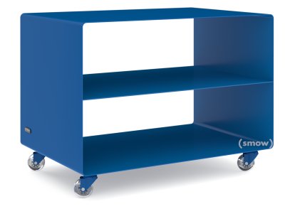 Caisson à roulettes R 103, Monochrome, Bleu gentiane (RAL 5010), Roulettes transparentes