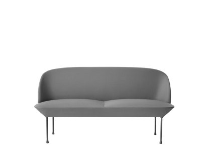 Canapé Oslo, 2 places, Tissu Steelcut gris  