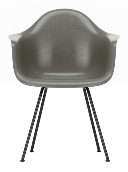 Eames Fiberglass Armchair DAX, Eames raw umber, Noir basic