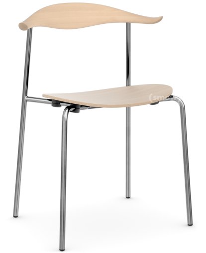 Chaise CH88T, Acier inoxydable , Hêtre savonné