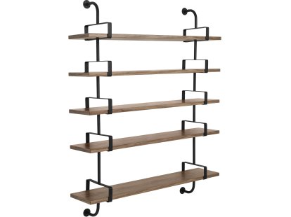 Étagère murale Démon, L 155 x H 155 cm, Noyer américain