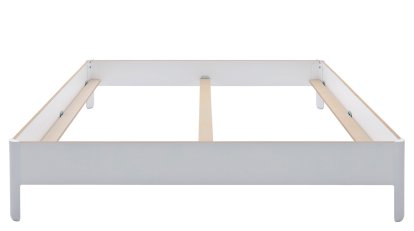 Lit double Nait, 180 x 200, Sans tête de lit, CPL blanc