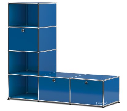 Étagère-banc USM Haller Type 1, Bleu gentiane RAL 5010