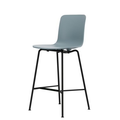 Tabouret de bar HAL RE, Gris bleuté RE, Version cuisine: 645 mm, Revêtement thermolaqué noir basic