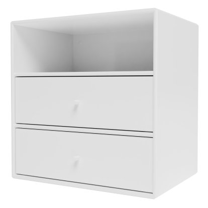 Étagère Montana Mini, Module à 2 tiroirs, New White