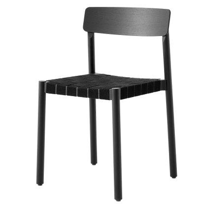 Chaise Betty TK9, Noir / lin noir, Sans accoudoirs