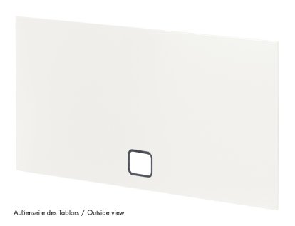 Paroi USM Haller avec passe-câbles, 50 x 35 cm, Blanc pur RAL 9010, En bas au centre
