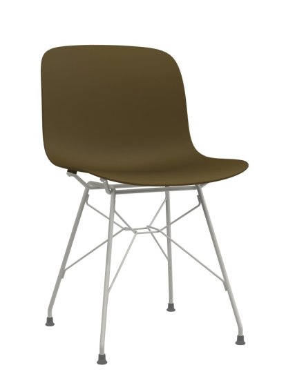 Chaise Troy, Vert, Verni blanc