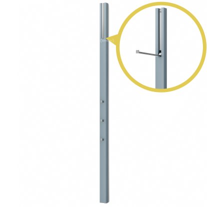 Portemanteau Line, Laqué couleur bleu glace, Chrome mat