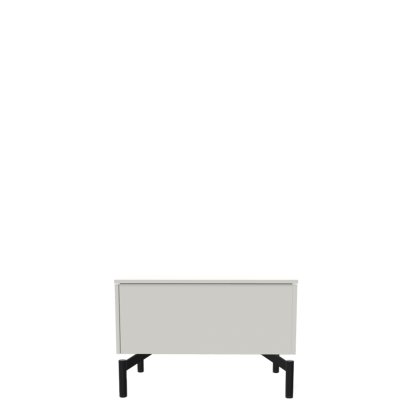 Buffet Aventa avec tiroirs, 60 cm, 1 Grille de hauteur, Mélamine blanc, Pieds en métal