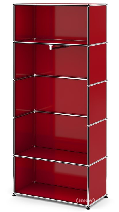 Penderie USM Haller M avec tringle Type 1, Rouge rubis USM