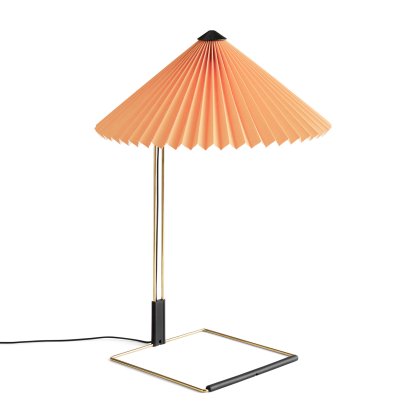 Lampe de table Matin, Ø 380 mm, Peach, Laiton poli