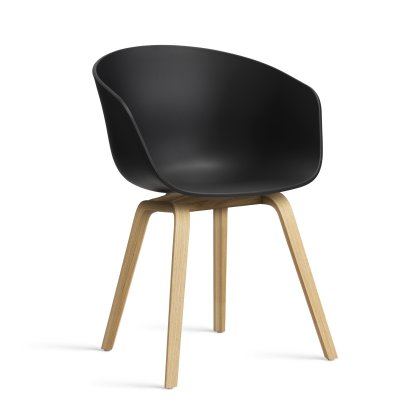 Chaise About A Chair AAC 22, Black 2.0, Chêne laqué