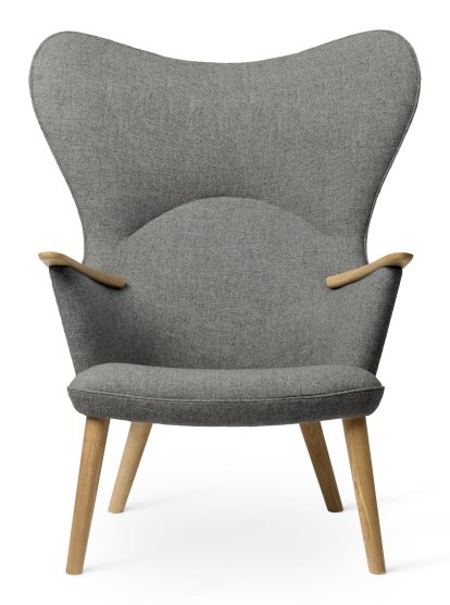 Chaise CH78 Mama Bear , Fiord - gris , Chêne savonné, Sans coussin pour la nuque
