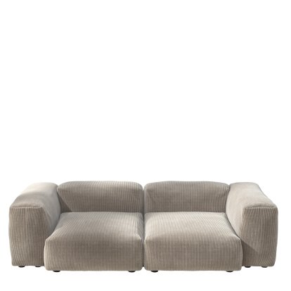 Vetsak Sofa Set 2, M, Cord velours - Platinum, Sans coussin