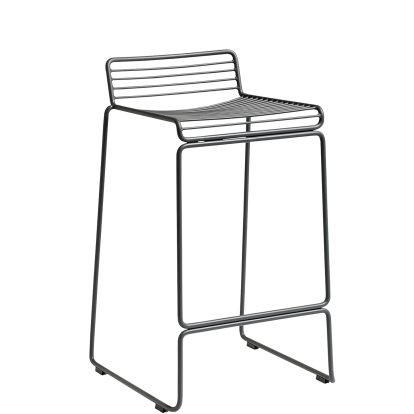 Tabouret de bar Hee, Version cuisine: hauteur de l'assise 65 cm, Gris asphalte