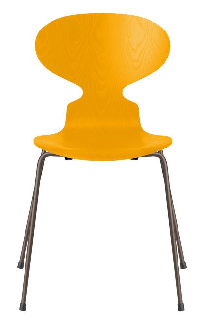 Chaise Fourmi (Ant), Frêne coloré, Jaune véritable, Brown bronze