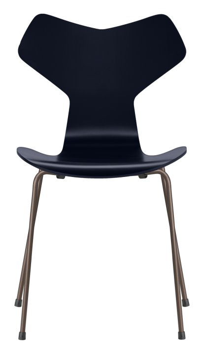 Chaise Grand Prix, Laqué, Bleu nuit, Brown bronze