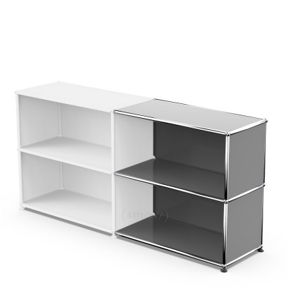 Kit d’extension horizontale USM Haller 2, Gris moyen RAL 7005, 35 cm