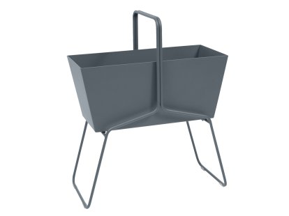 Jardinière Basket, H 84 x L 70 cm, Gris orage