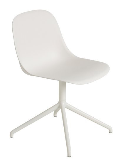 Chaise Fiber Side pivotante, Blanc naturel
