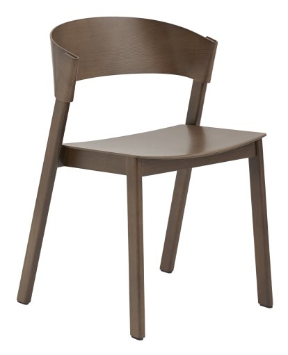 Chaise Cover Side , Frêne teinté brun foncé