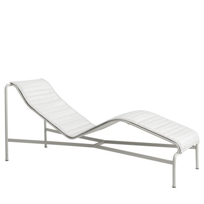 Chaise Longue Palissade , Gris ciel, Avec coussin, Sans coussin pour la nuque