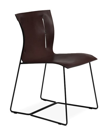 Chaise Cuoio, Cuir Saddle café, Sans accoudoir