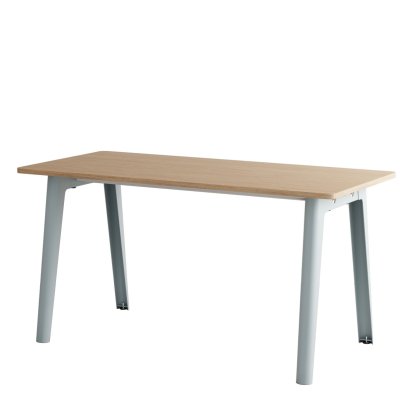 Bureau New Modern, métal/bois, 150 x 70 cm, Sans module de rangement, Bleu pâle