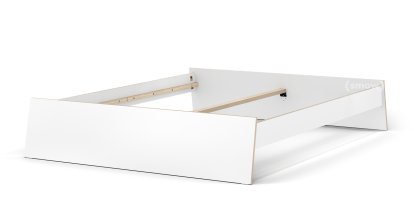 Lit Stockholm, 160 x 200 cm, Blanc, Sans tête de lit, Sans sommier