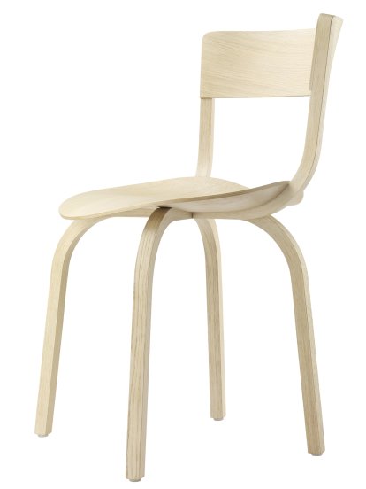 Chaise en bois 404 / 404 F, Sans accotoirs, Chêne éclairci