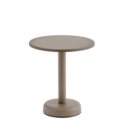 Table d'appoint Linear Steel, Ø 42 x H 47 cm, Taupe
