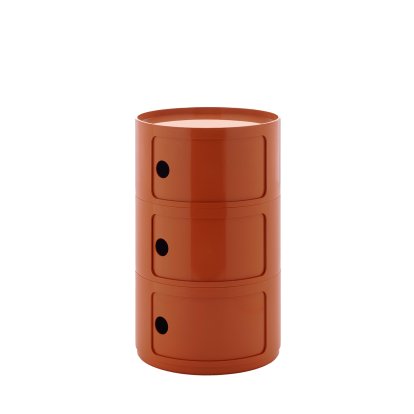 Componibili Big conteneur, 3 tiroirs, Orange, Sans roulettes
