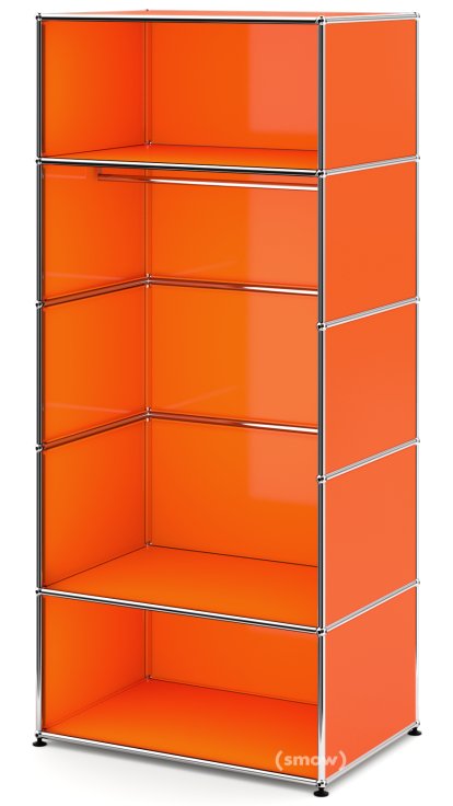 Penderie USM Haller M avec tringle Type 2, Orange pur RAL 2004