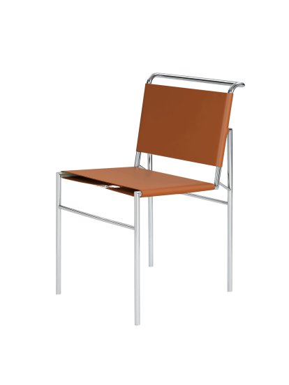 Chaise Roquebrune, Cognac, Chromé