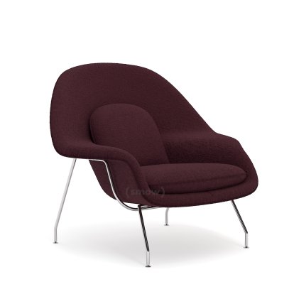 Chaise Womb , Moyen (H 79cm / l 89cm / P 79cm), Tissu Curly - Bordeaux