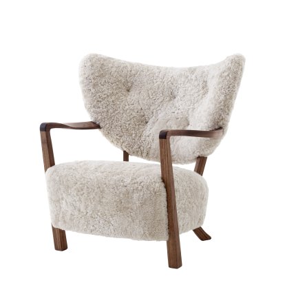 Fauteuil Wulff ATD2, Peau de mouton, Noix huilée