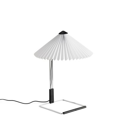 Lampe de table Matin, Ø 300 mm, Blanc, Polis miroir