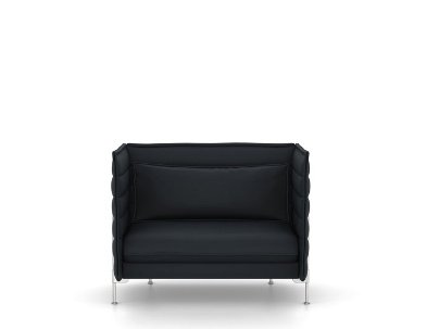Alcove Sofa, Love Seat (H94 x L126,5 x P84 cm), Credo, Noir/anthracite