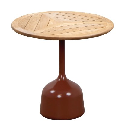 Table d'appoint Glaze, Teak, Rouge du désert